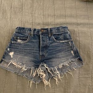 Abercrombie high waisted mom jean shorts